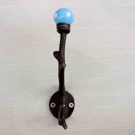 Turquoise Dot Tree Hooks-EHG-09